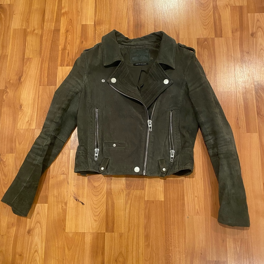 Suede Moto Jacket | size S | Herb